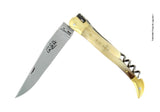 Forge de Laguiole® - Taschenmesser mit Korkenzieher, Griff aus hellem Horn